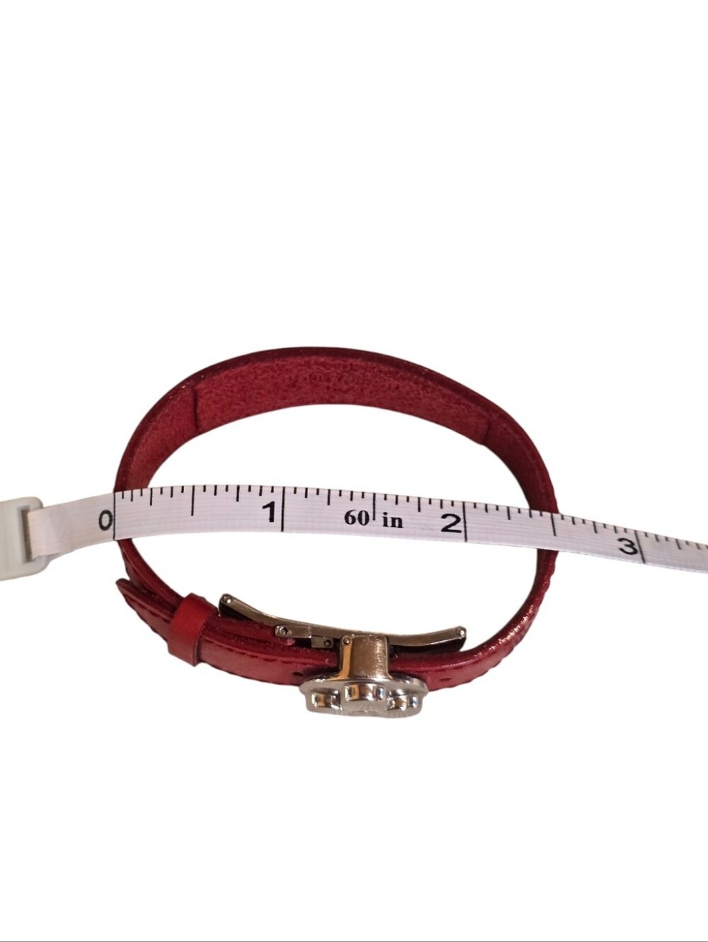 Louis Vuitton Wish Good Luck Red Silver Adjustable Leather Bracelet - Picture 11 of 14